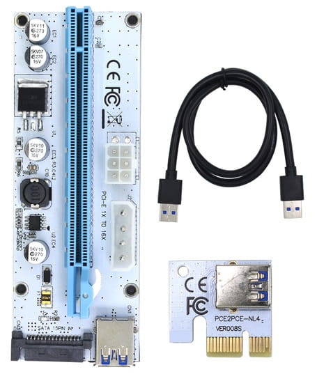 PCI E Riser 1X 16X Sata 4 PIN
